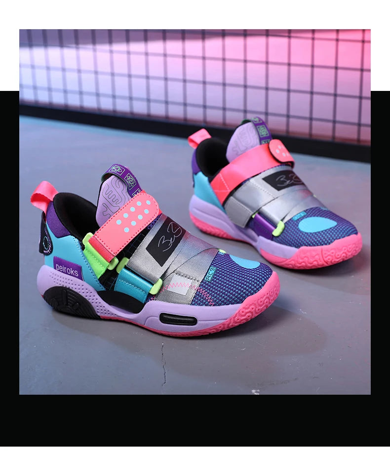 Kids 2024 Basketball Sneakers – Lightweight Non-Slip Sport Shoes