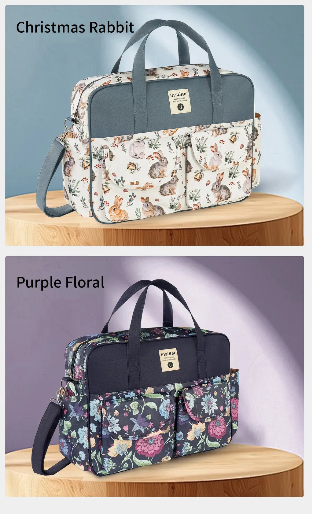 New Mummy Bag – Small Size, Lightweight, Waterproof, Multi-Functional Baby Diaper Crossbody Bag