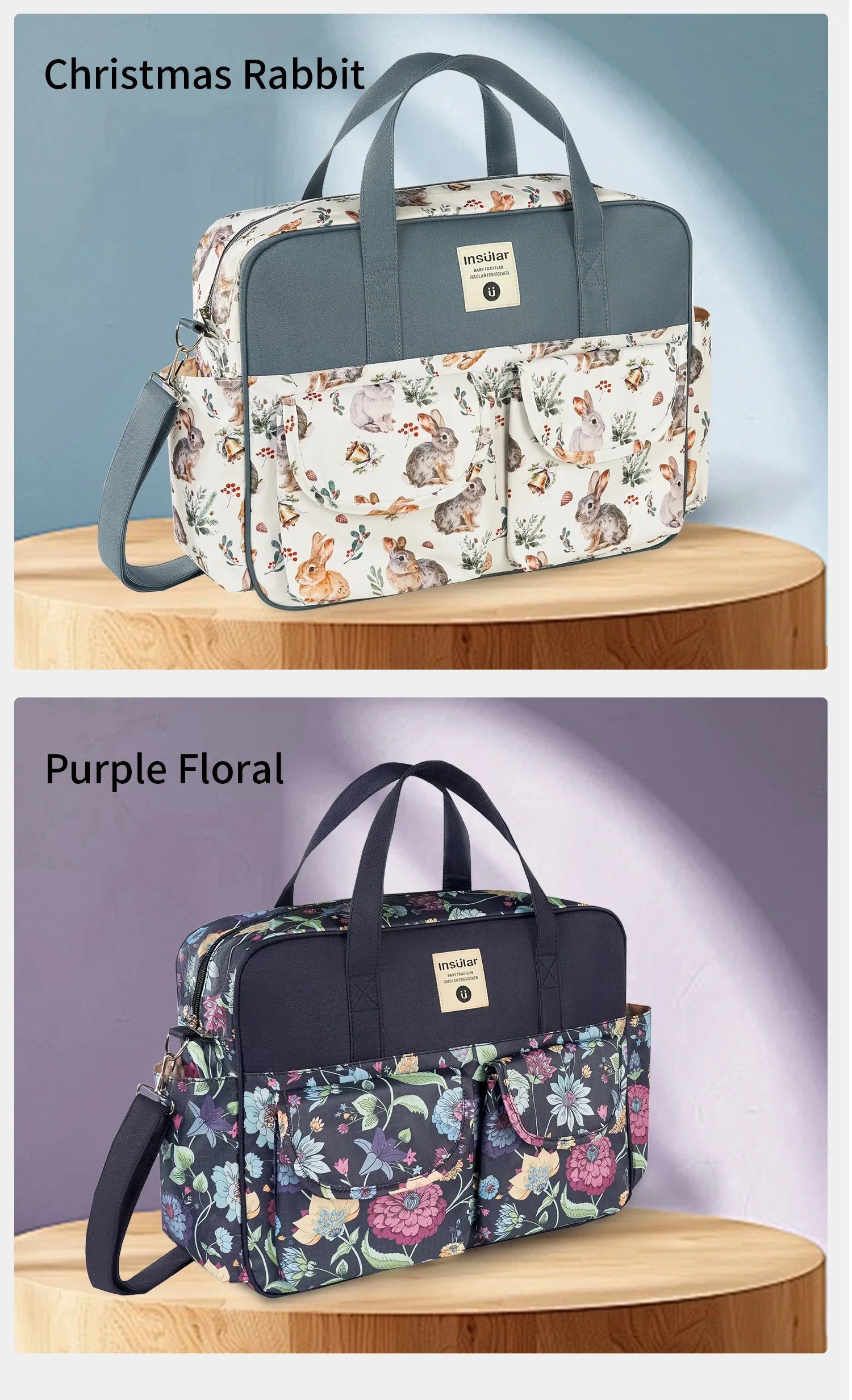 New Mummy Bag – Small Size, Lightweight, Waterproof, Multi-Functional Baby Diaper Crossbody Bag