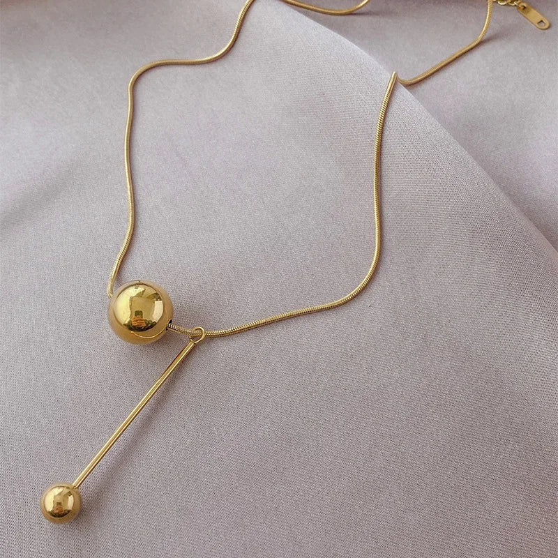 Classic Design Double Golden Round Bead