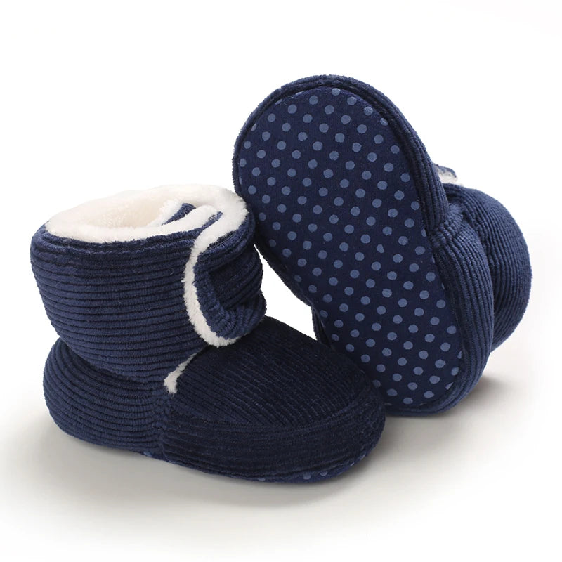 Baby Winter Snow Boots (0–18M) – Plush Soft Sole Toddler Shoes