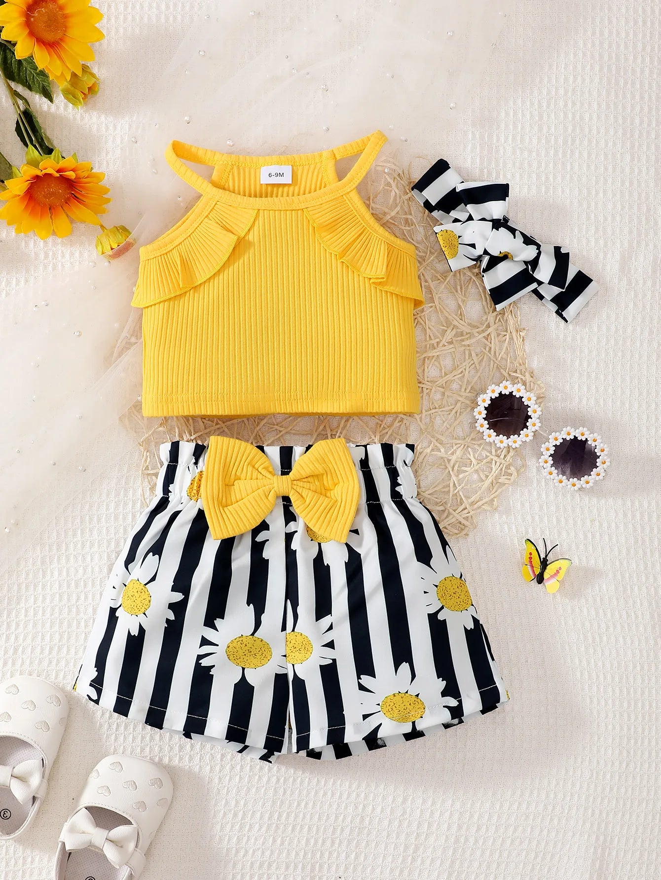 Baby Summer Bow Outfit (0-2Y)