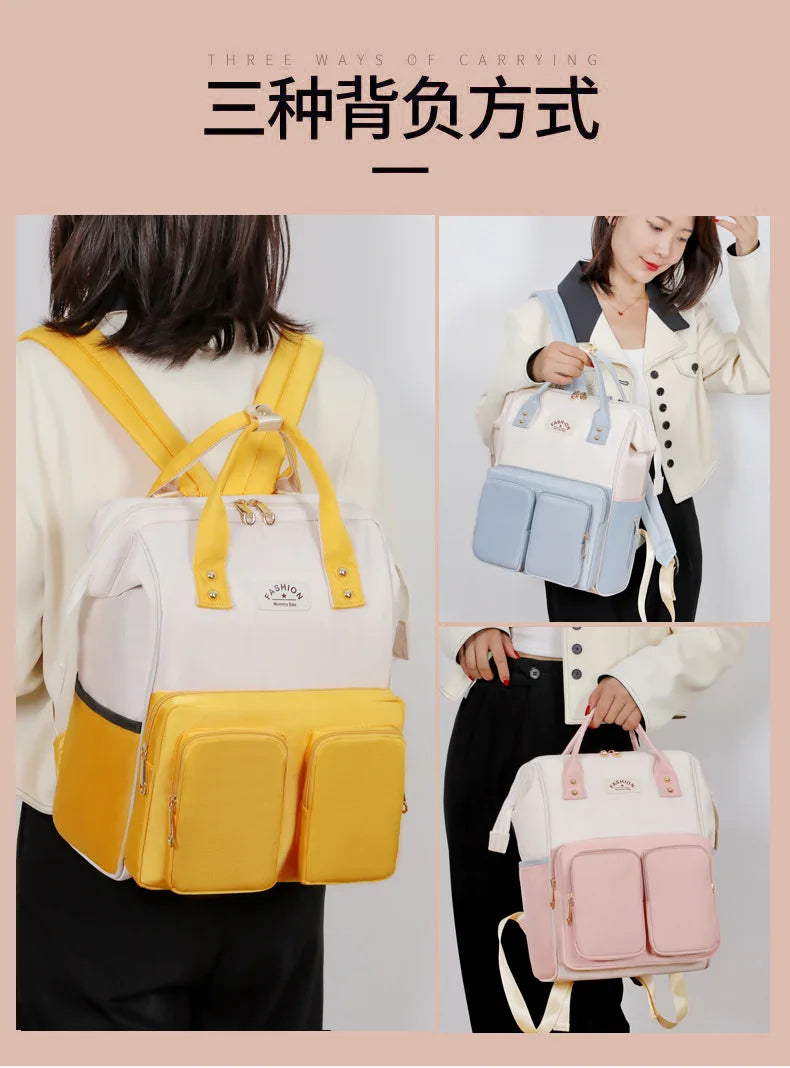 Nappy Backpack Bag – Large Capacity Waterproof Diaper Bag for Baby Care & Travel