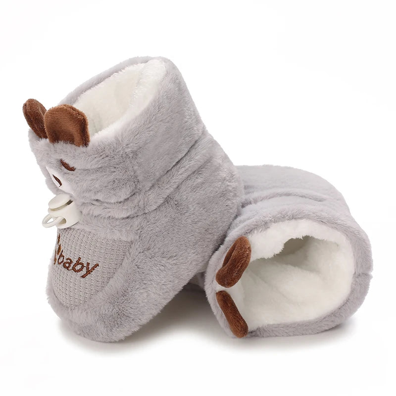 Winter 0-1 Year Old Baby Boots Warm and Cute Soft Soled Shoes