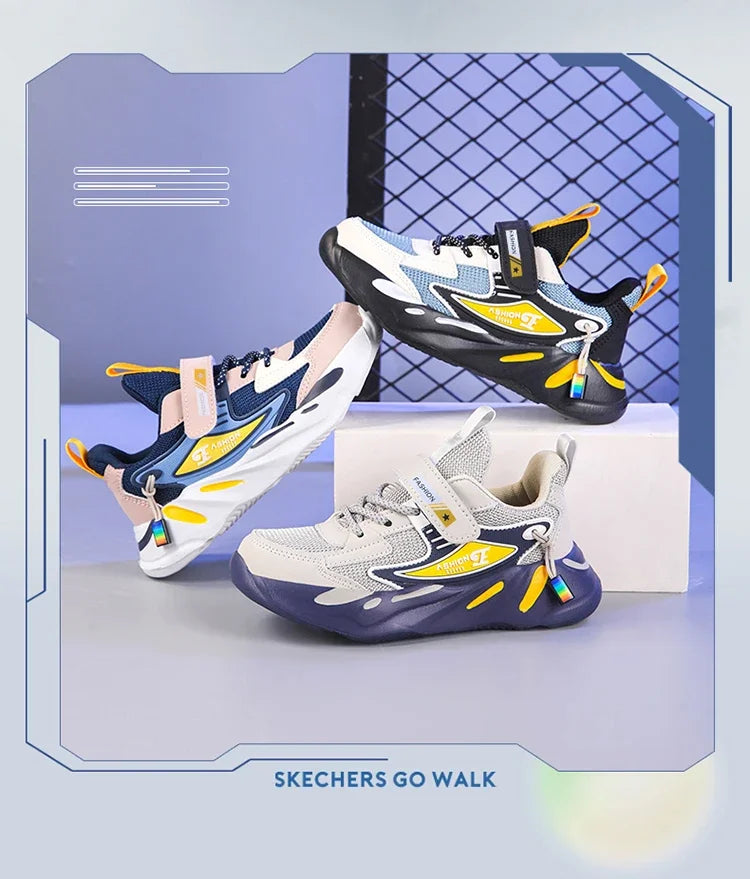 Kids’ Mesh Sneakers – Breathable, Non-Slip Running Shoes