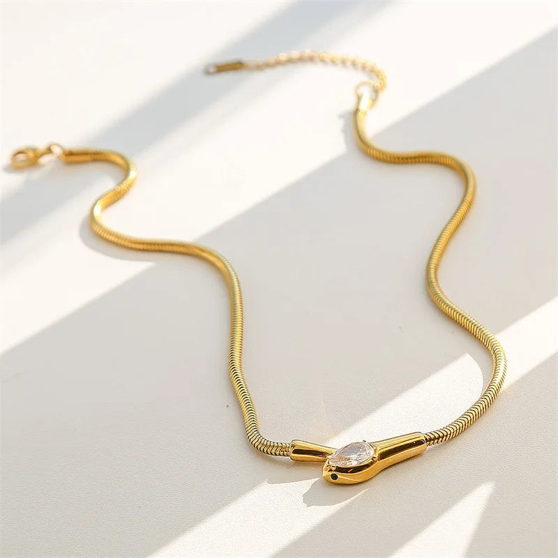 Snakehead Zircon Necklace