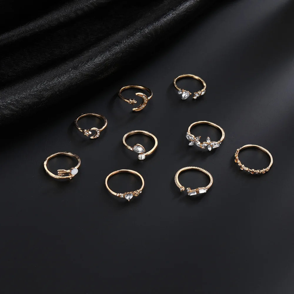 Gold Love Heart Butterfly Ring