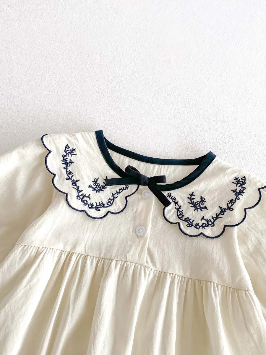 Newborn Long Sleeve Lapel Romper