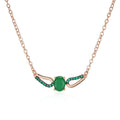 SYOUJYO Dark Green Natural Zircon Pendant