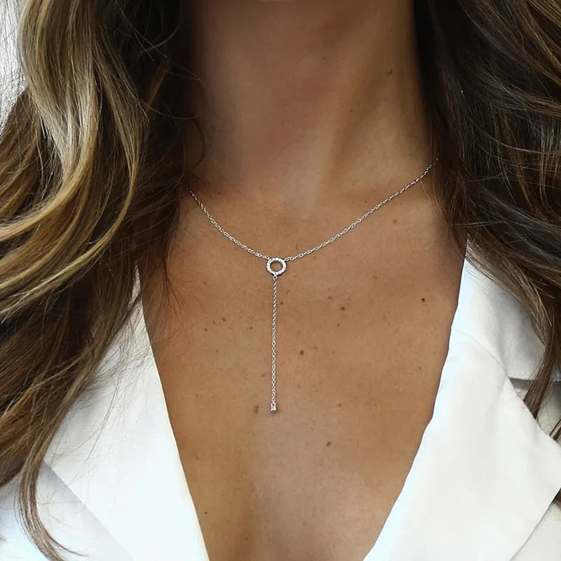 Sterling Silver Circle Necklace