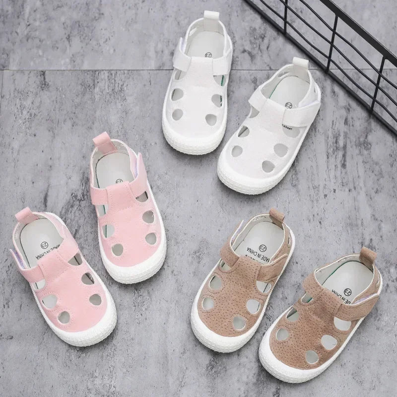 Kids’ Half Sandals – Soft, Breathable Summer Shoes
