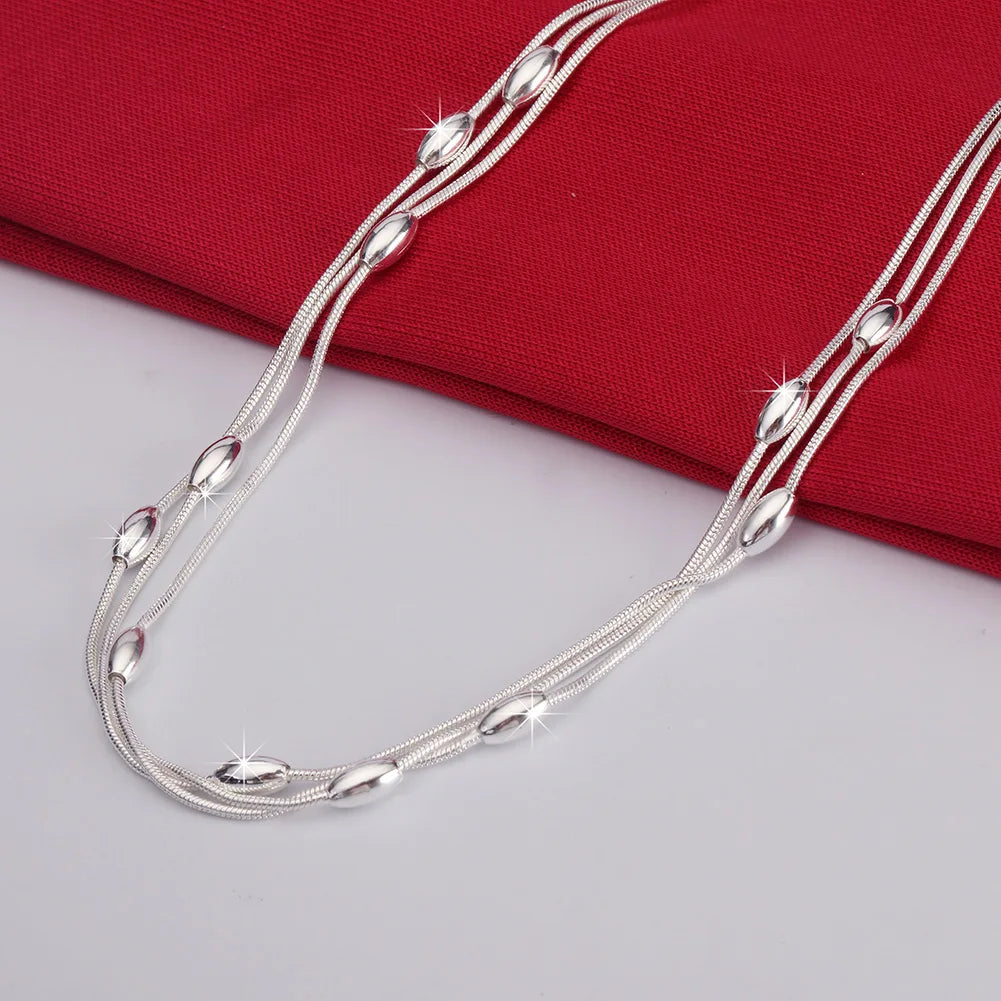 925 sterling silver Charms beads Necklace
