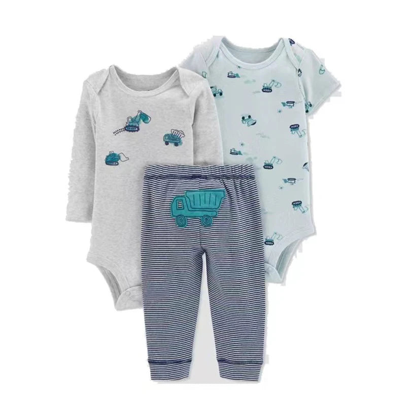 Baby Boy/Girl Animal 3-Piece Outfit – Autumn (0–12M)