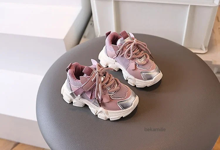 Kids Colorful Mesh Sneakers – Breathable All-Season Sport Shoes