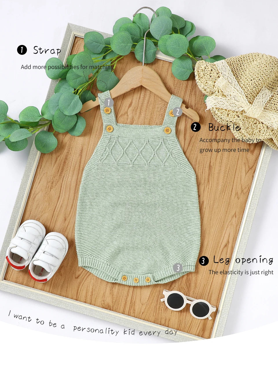 Newborn Baby Boys & Girls Sleeveless Knit Jumpsuit