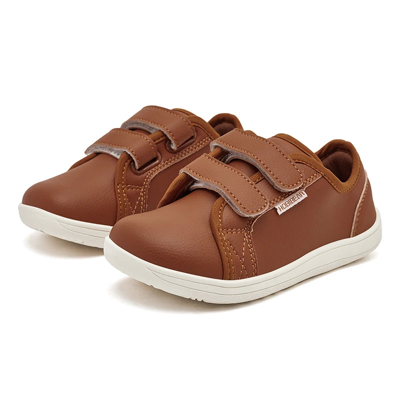 Kids Barefoot Sneakers – Lightweight Wide-Toe Hook & Loop Shoes
