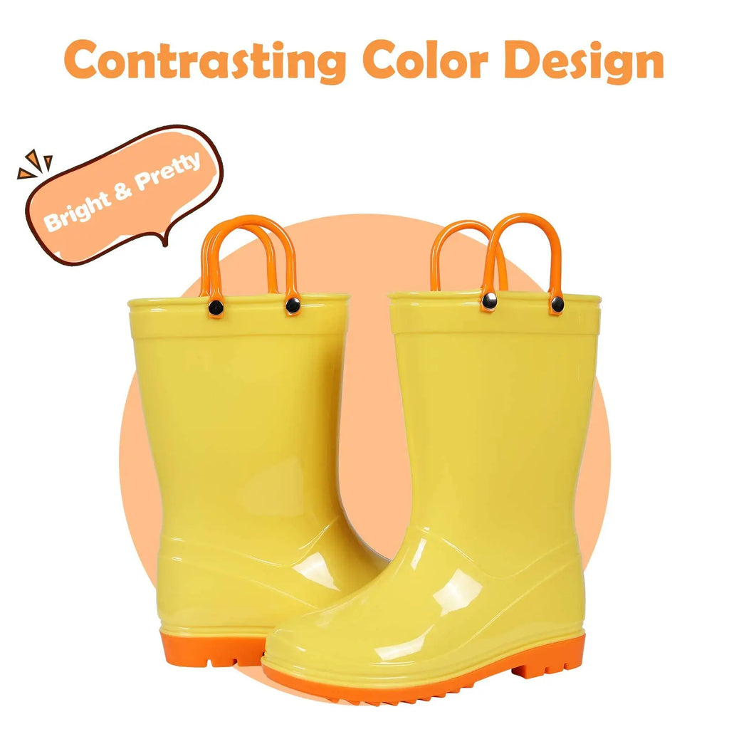 Kids Waterproof Rain Boots – Non-Slip Outdoor Rubber Shoes