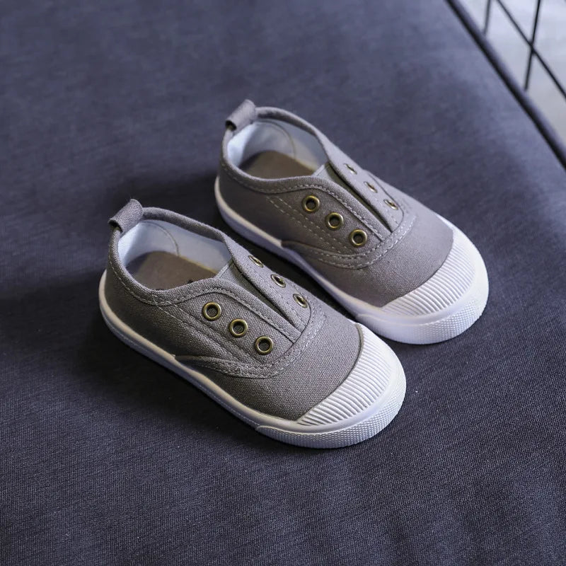 Kids’ Canvas Sneakers – Candy Color, Comfortable School Shoes
