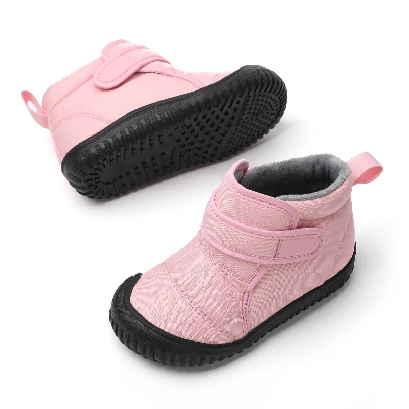 Unisex Kids Winter Snow Boots – Plush Anti-Slip Walking Shoes (Size 19–28)
