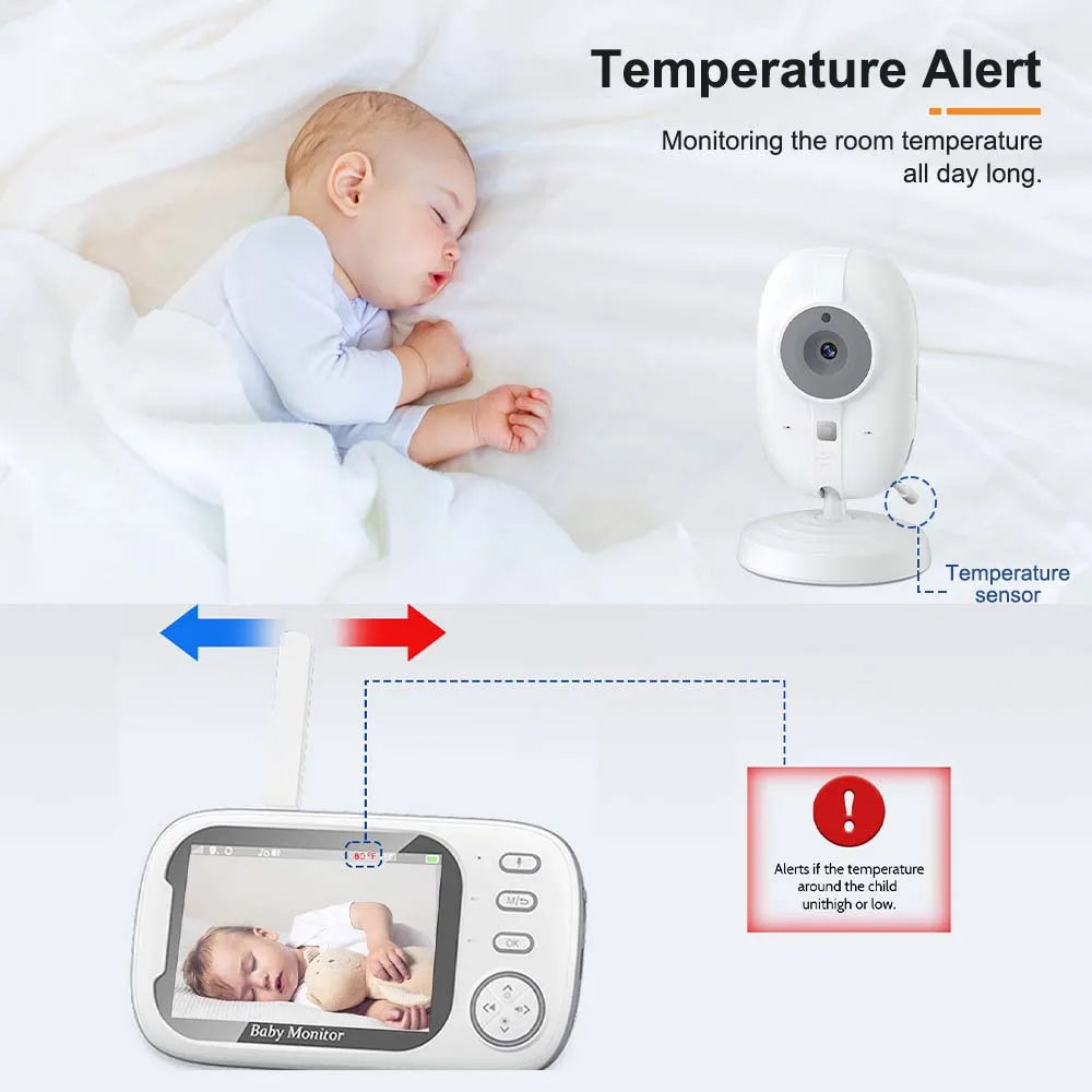 Baby Monitor Camera – 2.4G, Temperature & Talk