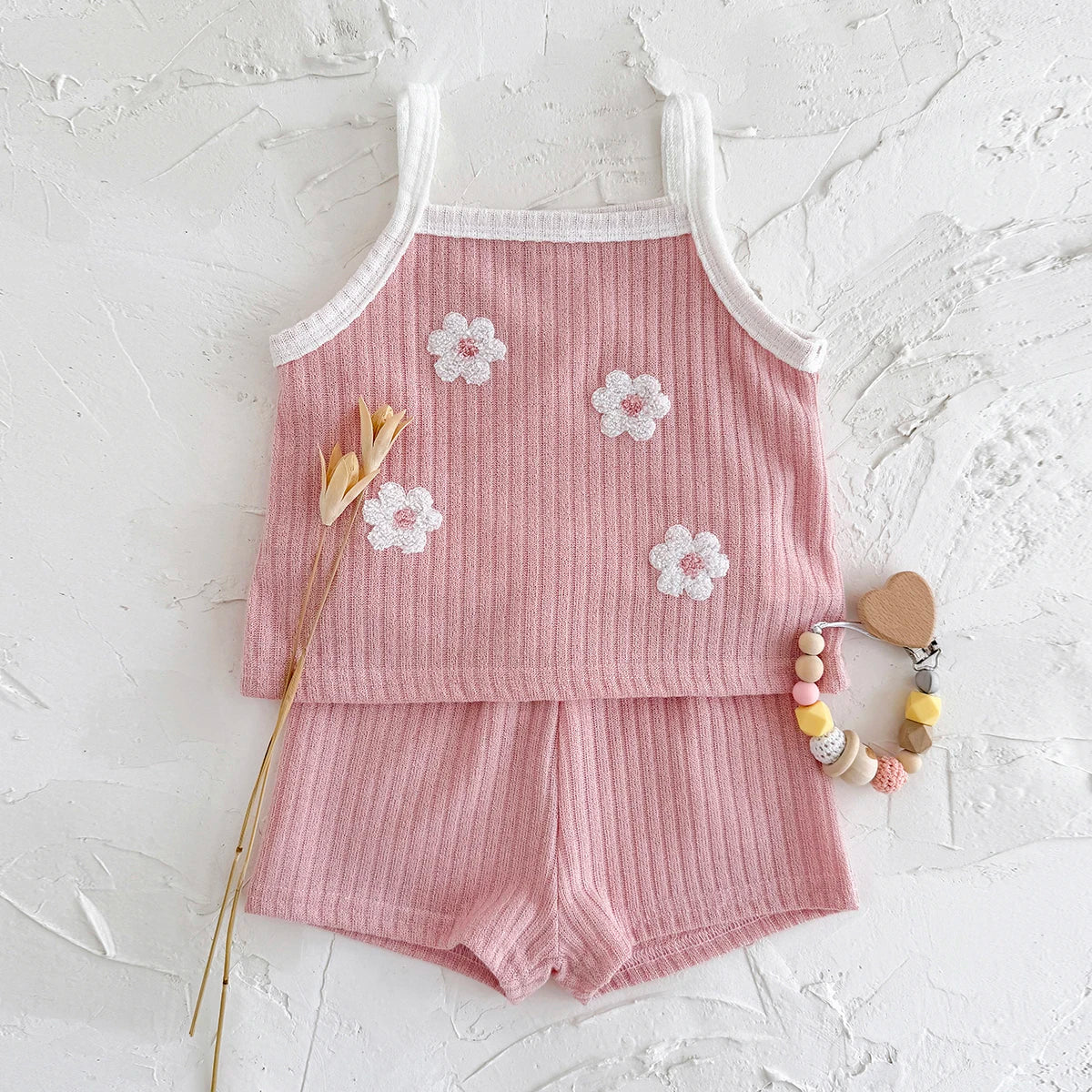2PCS Baby Girl Summer Set – T-shirt & Shorts