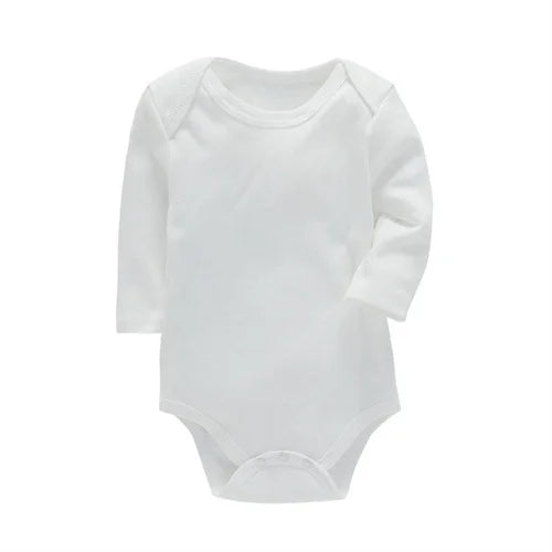 Baby Romper – Solid Color Cotton (3–24M)
