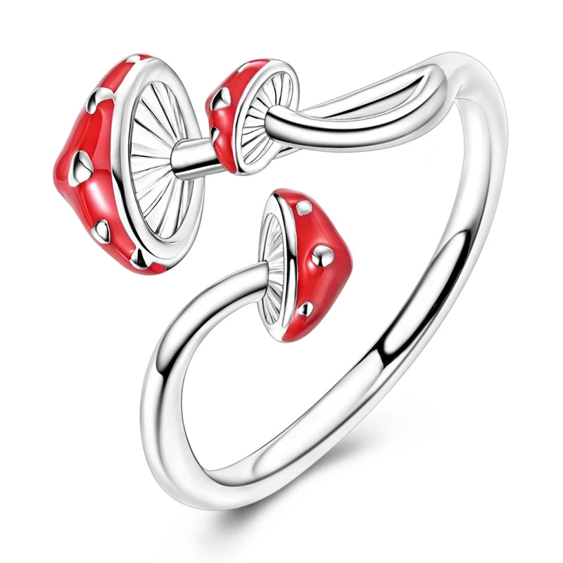 Clover Adjustable Ring 925 Sterling Silver Original Hummingbird Glow Firefly Free Size Open Rings For Women Wedding Jewelry Gift