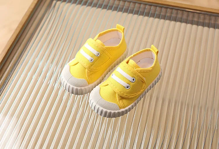 Kids Canvas Sneakers – Soft Breathable Candy-Colored Shoes