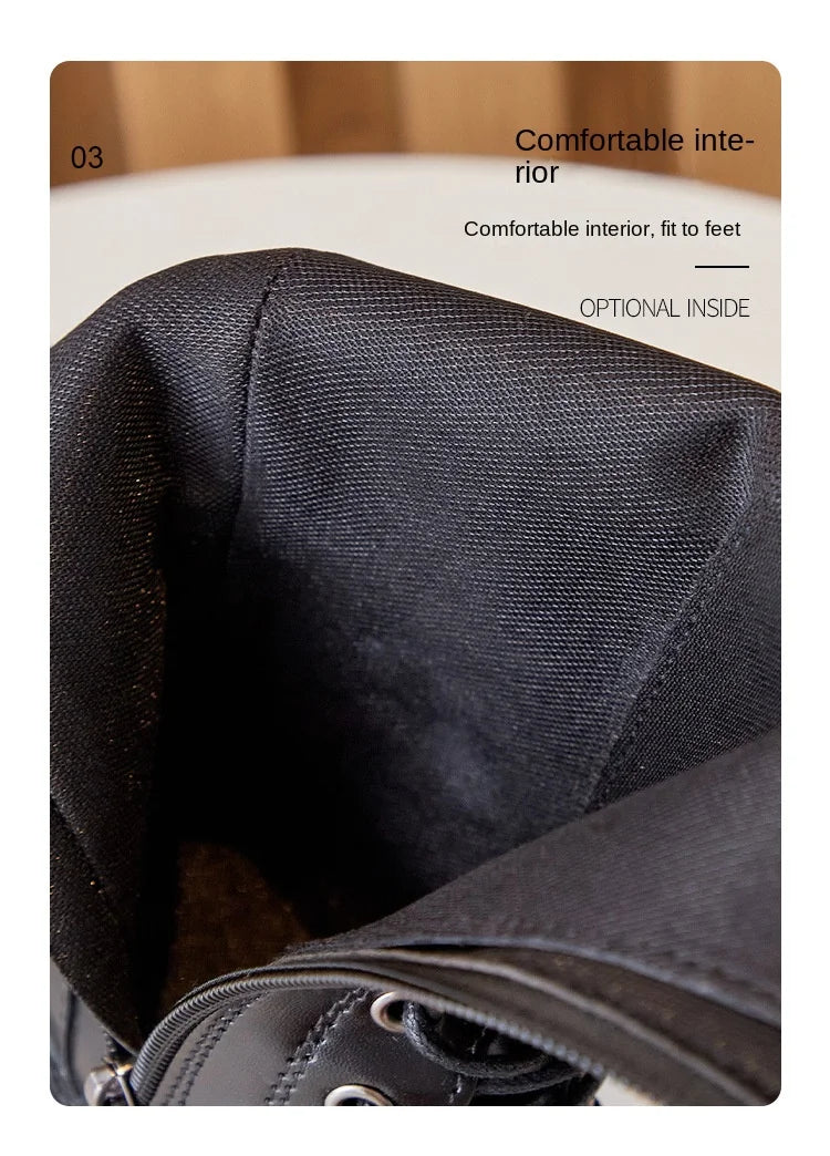 Girls’ Padded High-Top Boots – Warm Lace-Up Princess Shoes