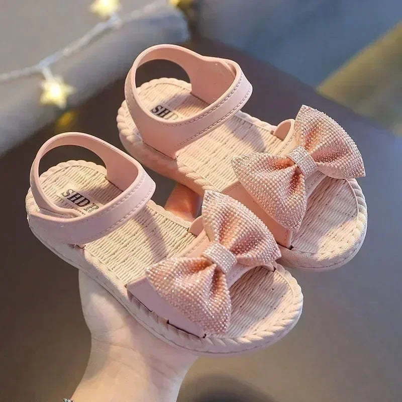 Girls’ Summer Sandals – Bow, Soft Sole, Non-Slip