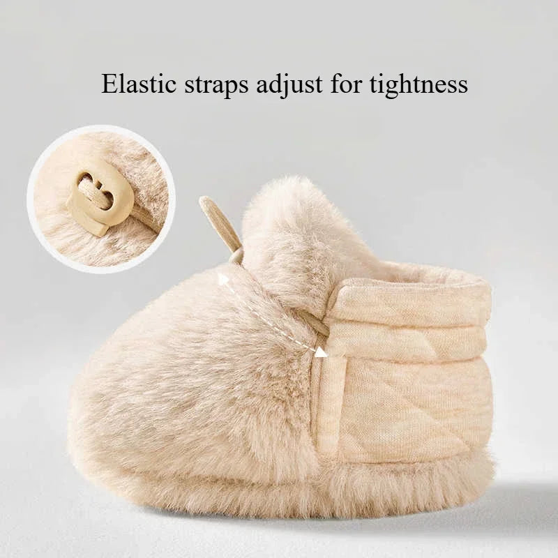 Baby Winter Booties (0–12M) – Soft Sole Non-Slip First Walkers