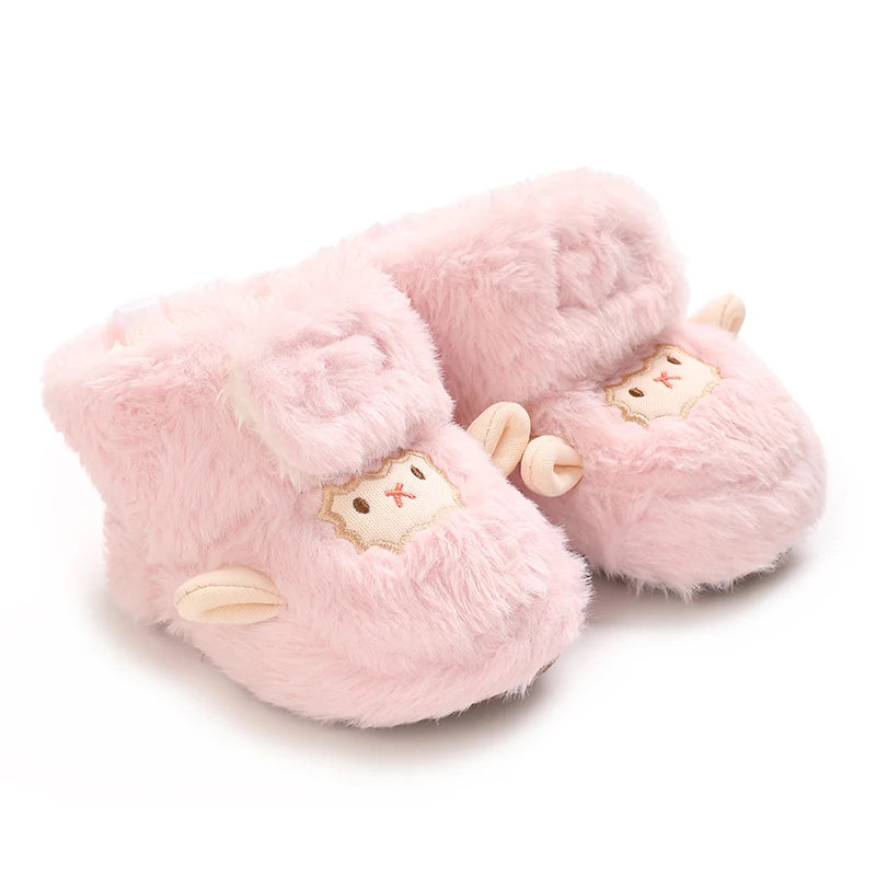 Winter 0-1 Year Old Baby Boots Warm and Cute Soft Soled Shoes