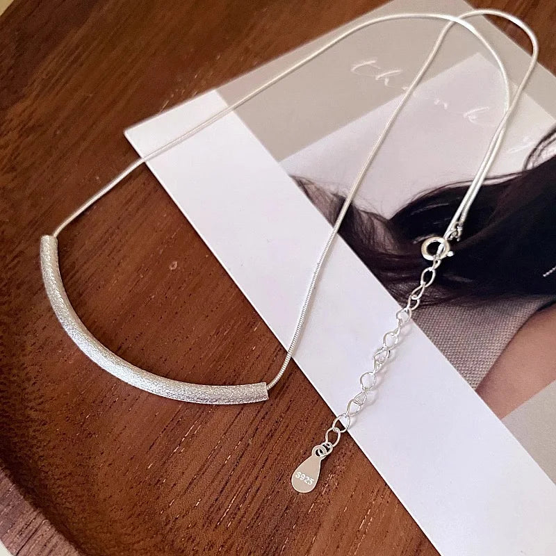 Sterling Silver Tube Necklace