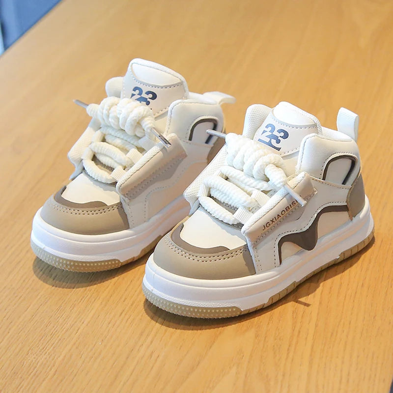 Kids Spring/Autumn Sneakers – High-Top Casual Sports Shoes