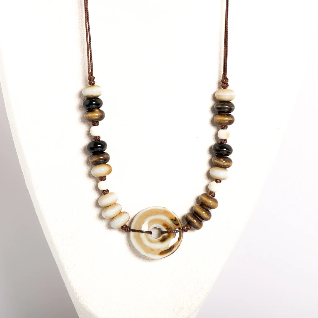 Handmade Ceramic Necklace for Men