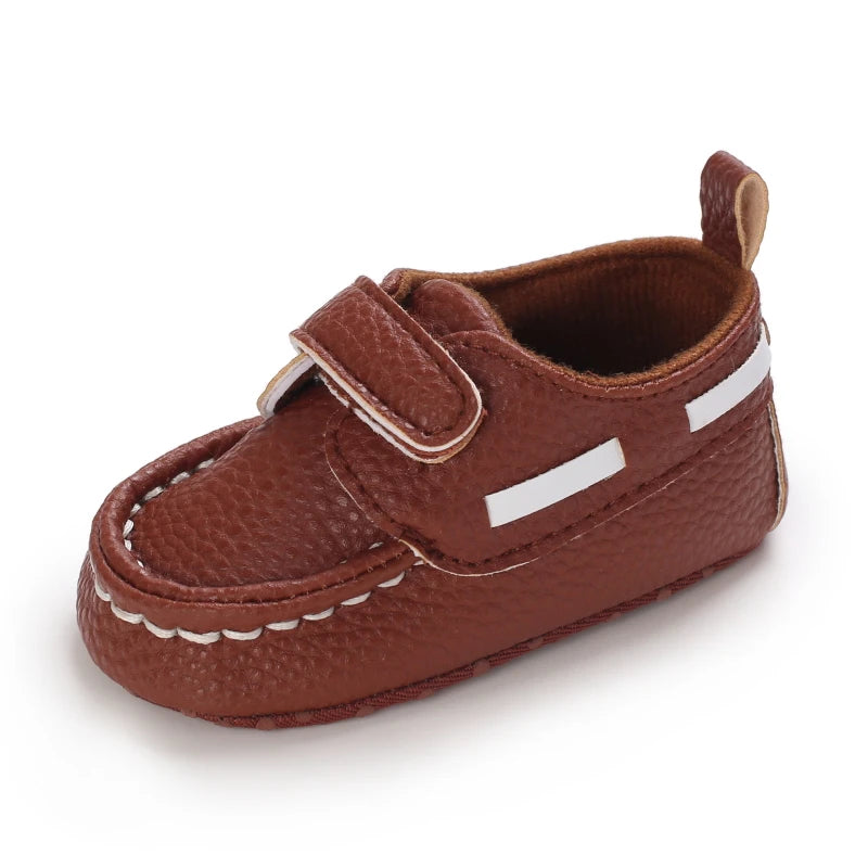Baby Christening Shoes (0–18M) – PU Leather Moccasins for Boys & Girls