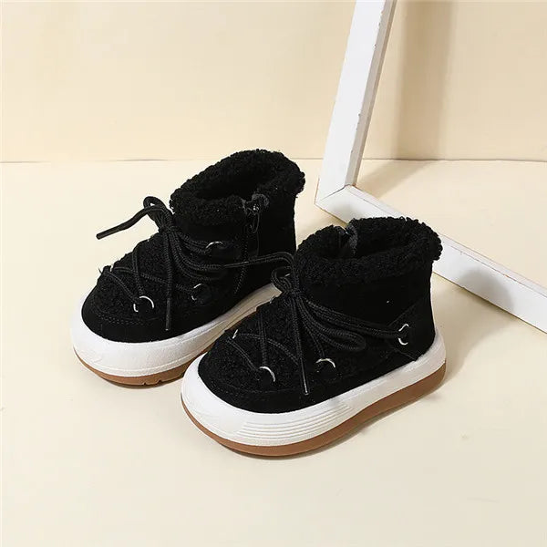 Baby Boots – Warm Plush Rubber Sole Sneakers for Toddlers
