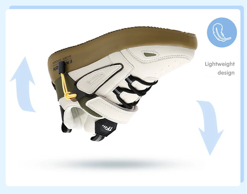 Kids’ Leather Sneakers – Casual, Non-Slip Running Shoes