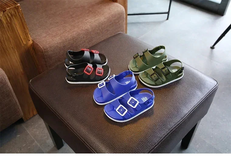 Kids Summer Sandals – Soft Lightweight Closed-Toe Beach Shoes