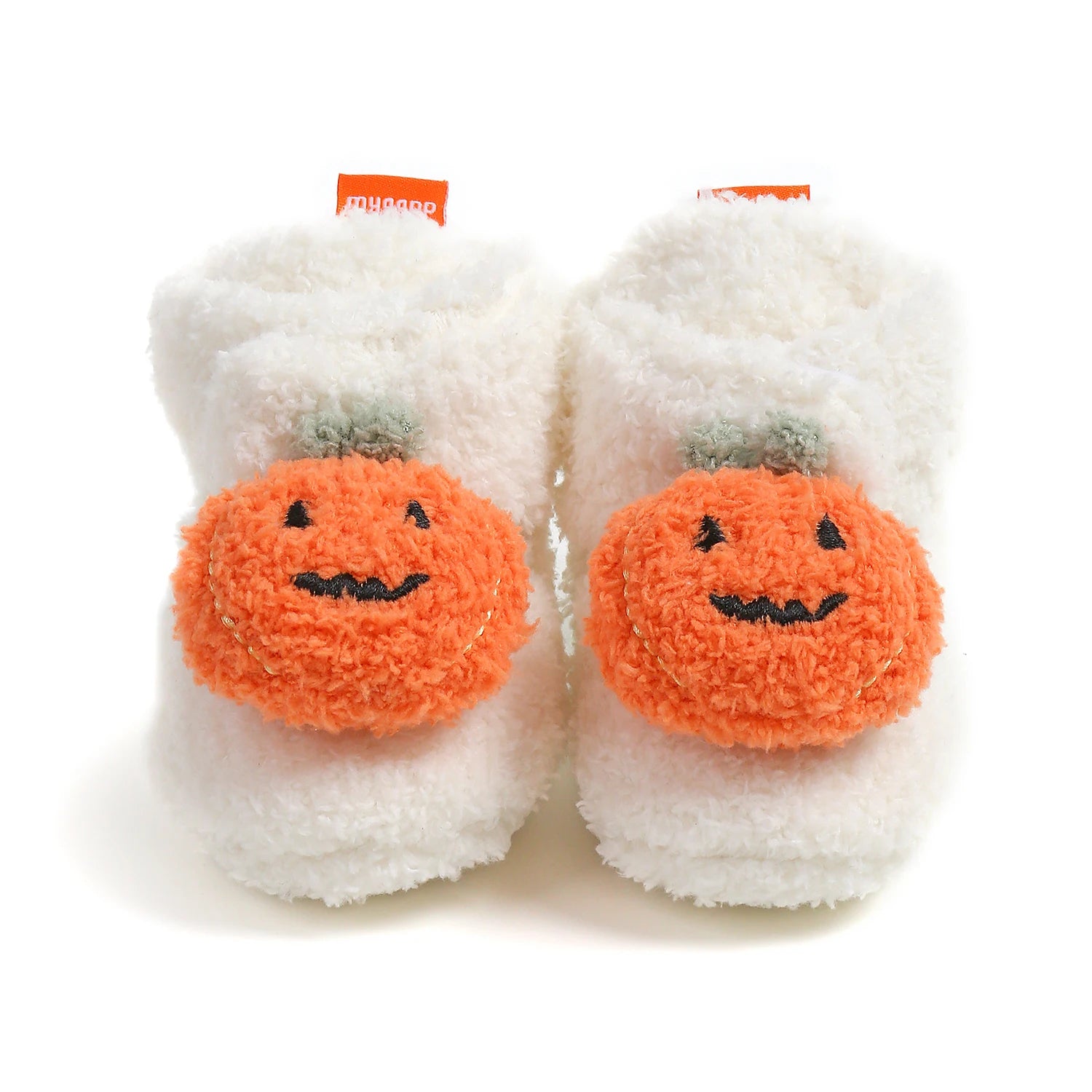 Baby Halloween Pumpkin Booties – Newborn First-Step Sock Shoes