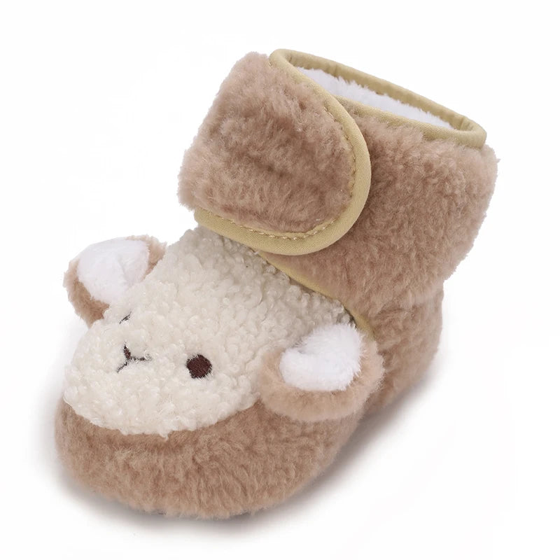 0-18M Apricot New Soft Winter Boots