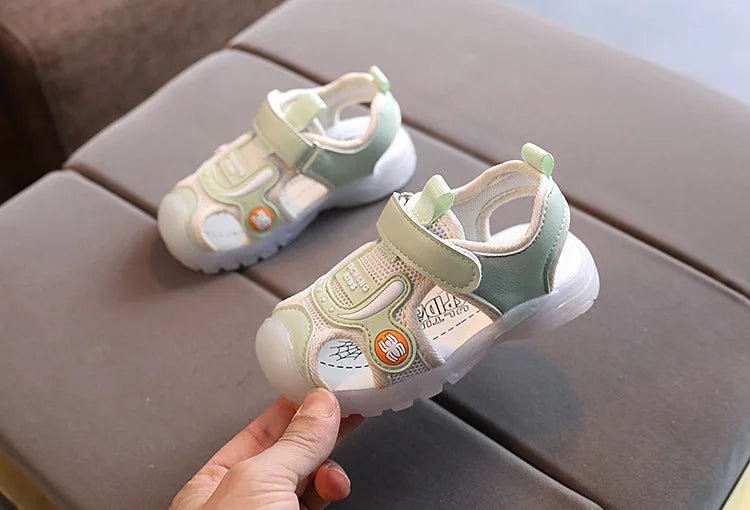 Toddler LED Sandals – Soft Sole Cartoon Summer Shoes
