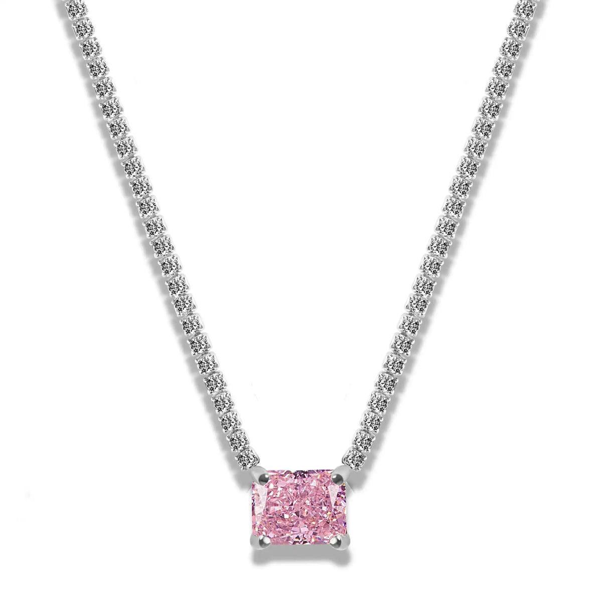 Stainless Steel Tennis Zircon Necklace