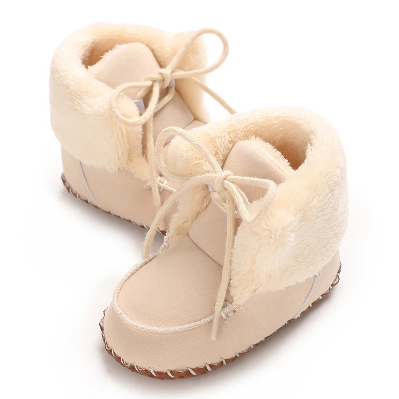 0-18M Apricot New Soft Winter Boots