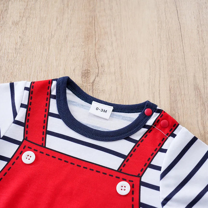 Newborn Clothes Cute Cartoon 3d Shark Print Strap