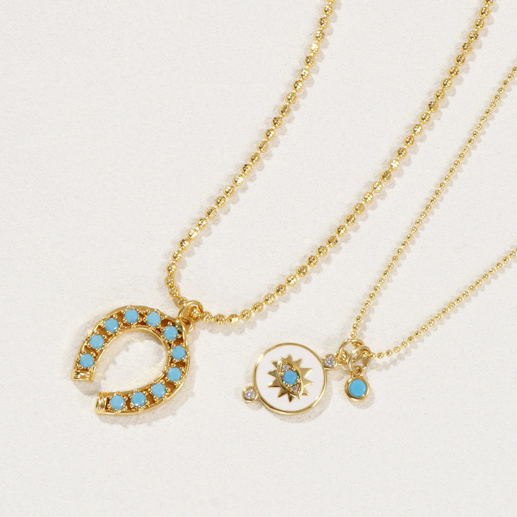 1PC Fashion Blue Series Brass