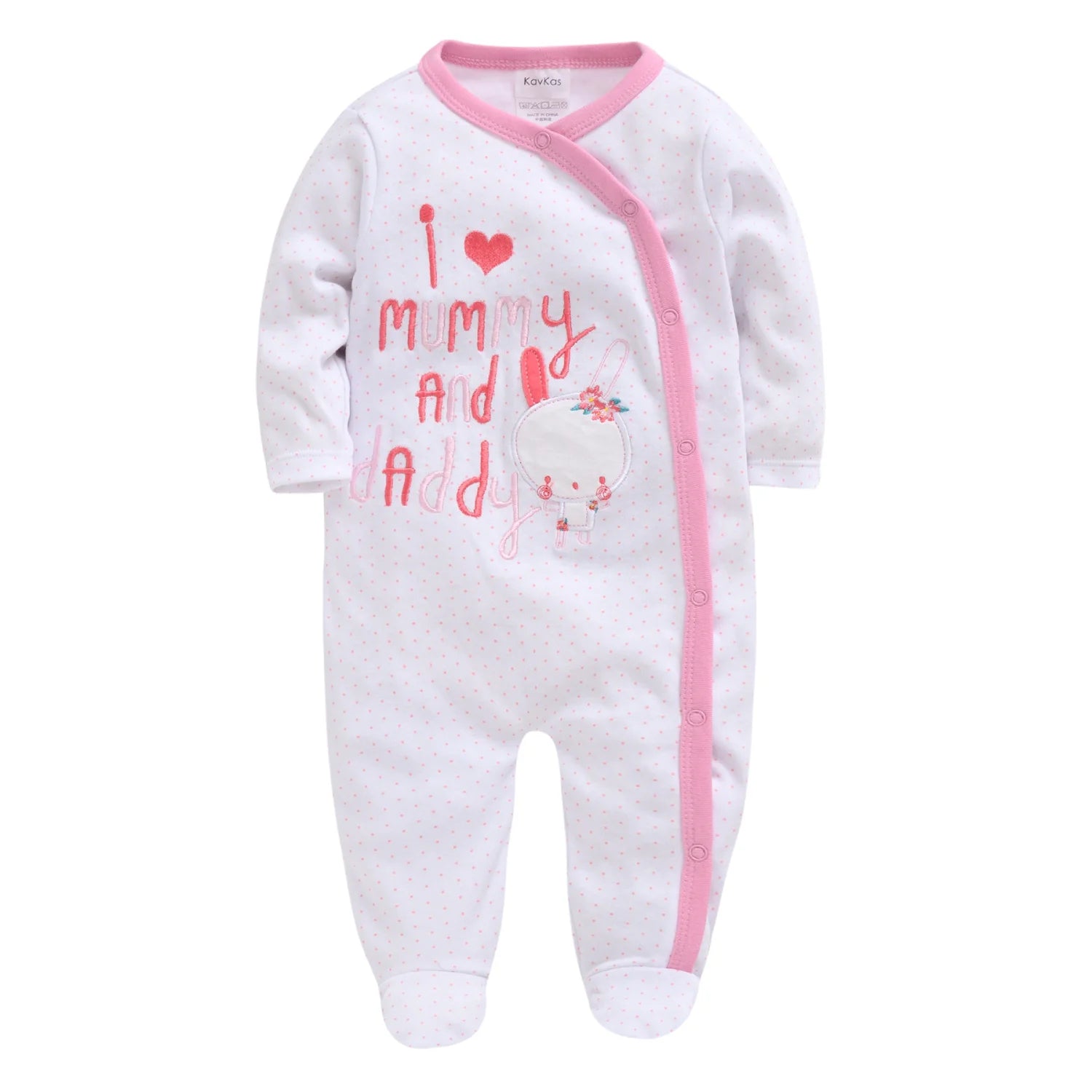 Infant Girl Long Sleeve Jumpsuit, 0–12 Months