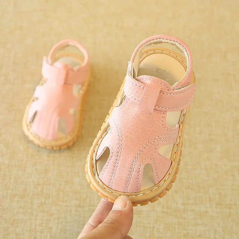 Baby First-Step Sandals – Non-Slip Rubber Sole Summer Shoes
