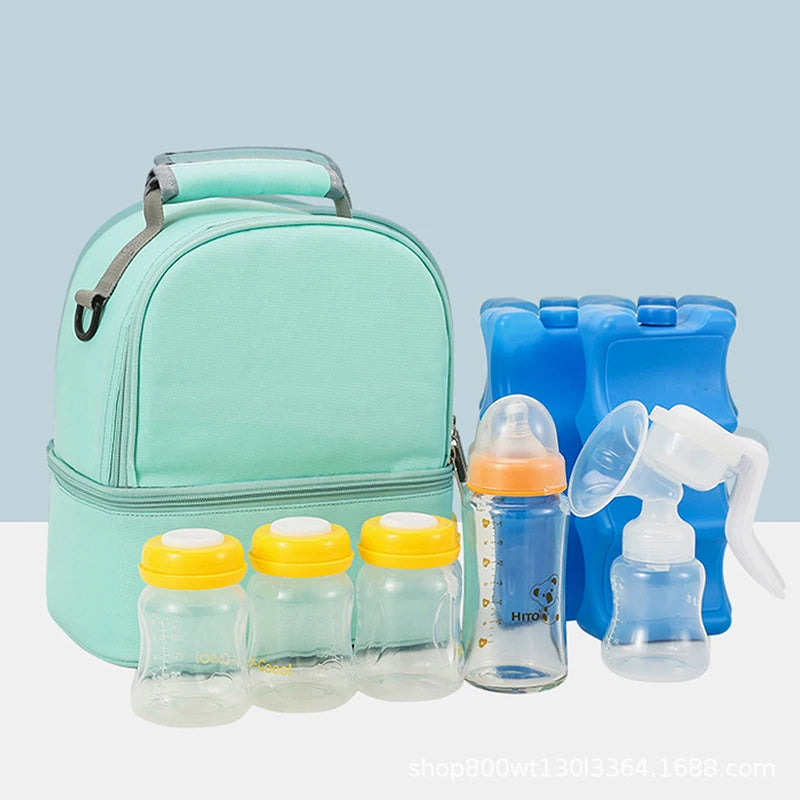 Fashion Mommy Bag – Insulated, Large Capacity, Portable for Travel & Picnic