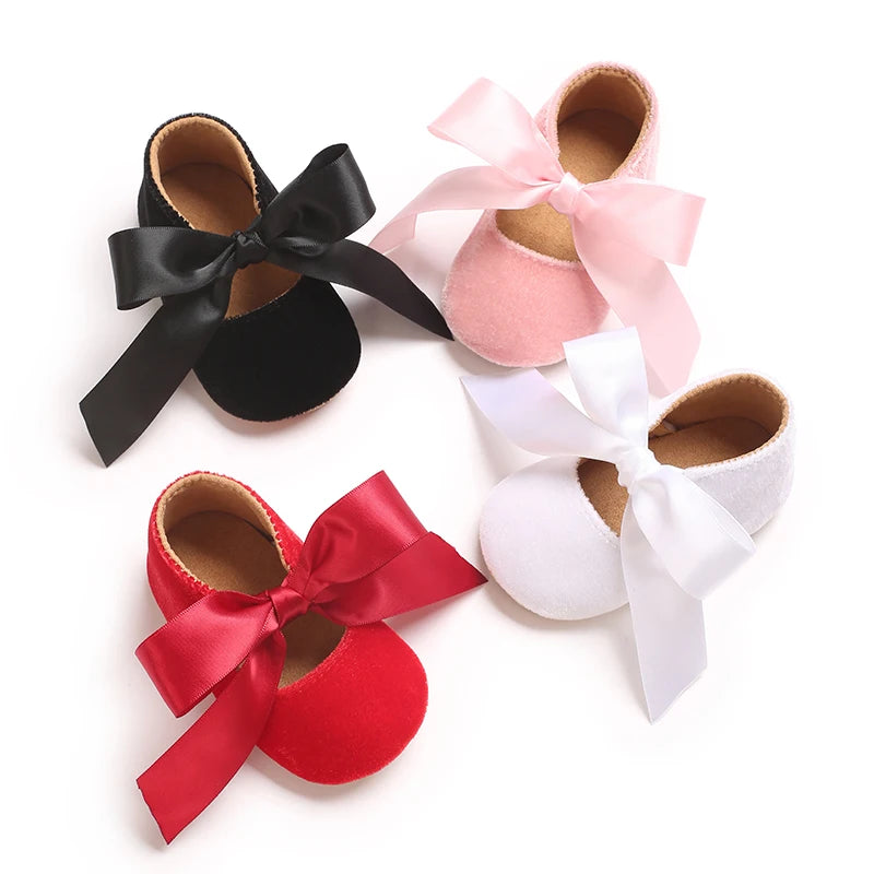 Baby Girls’ First-Step Shoes – Non-Slip Soft Sole Princess Sneakers